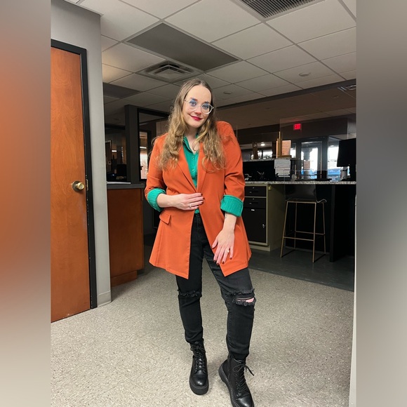 Chic Il Cicerone Burnt Orange Blazer - Picture 7 of 9